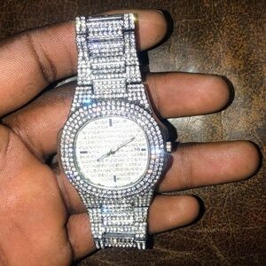 VVS Diamond Watch Patek Philippe Geneve Fully Iced out 31ct